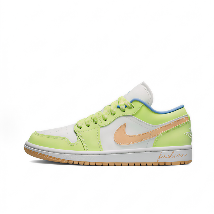 Nike Nike Skateboard Shoes Women's Low Top Green & Orange White Multicolor Natural Rubber Sole