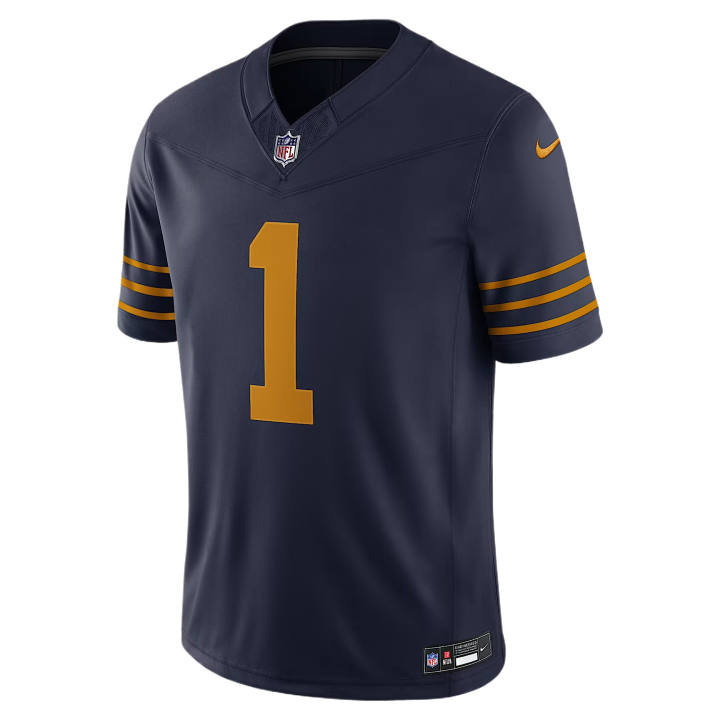 Nike Nike NFL Rugby Jerseys Men's Marine Blue V Neck Moderate