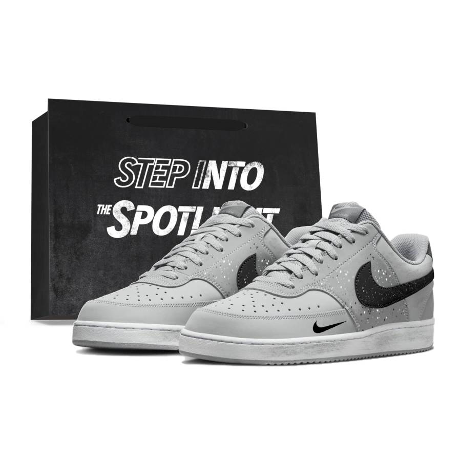 Nike Nike Court Vision Skateboard Shoes Men's Low Top Gray/Black