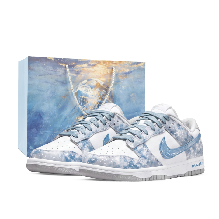 Nike Jordan Air Jordan 1 Vintage Basketball Shoes Unisex Low Top White/Blue