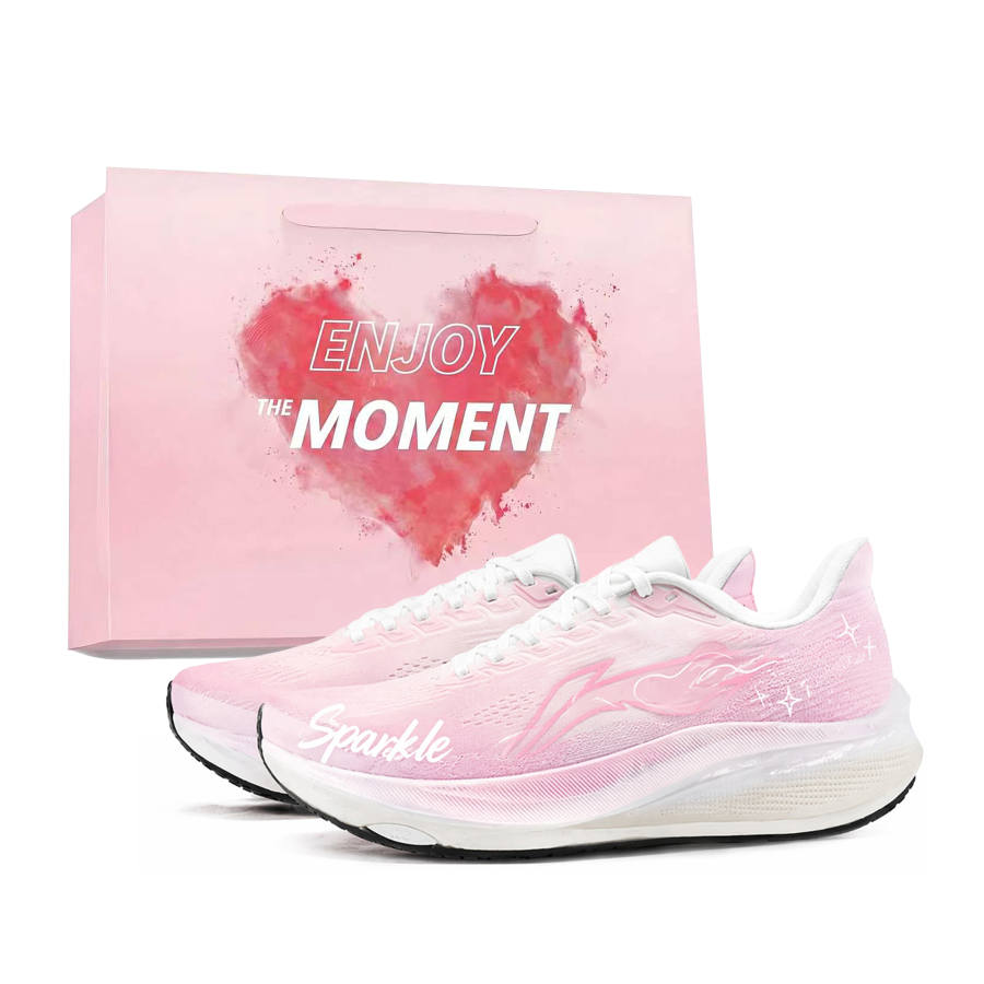 Li-Ning Li Ning Running Shoes Men's Low Top White/Pink