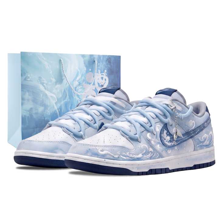 Nike Nike Dunk Skateboard Shoes Men's Low Top White/Blue