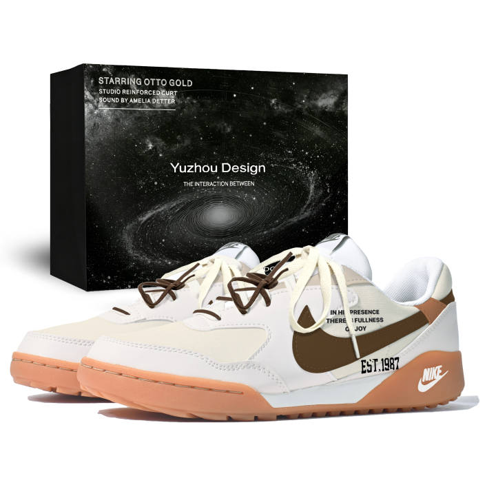 Nike Nike Terra Manta Skateboard Shoes Men's Low Top Beige White Brown Orange Color Block Patchwork