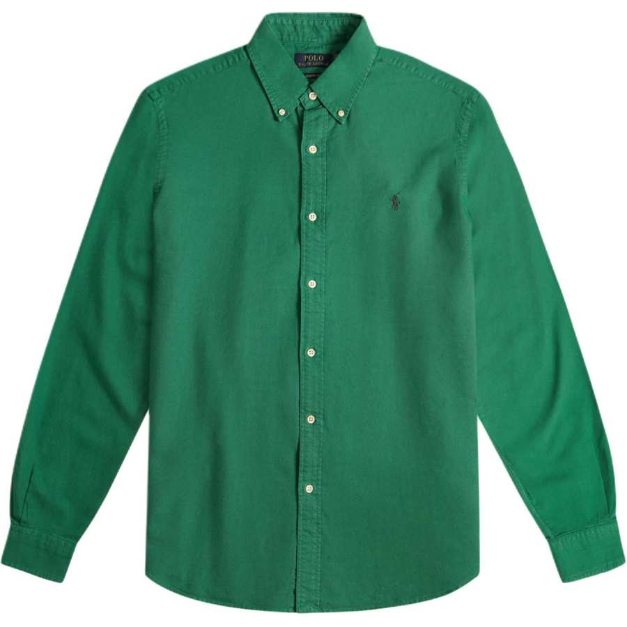 Polo Ralph Lauren Shirts Men's Green Lapel Moderate
