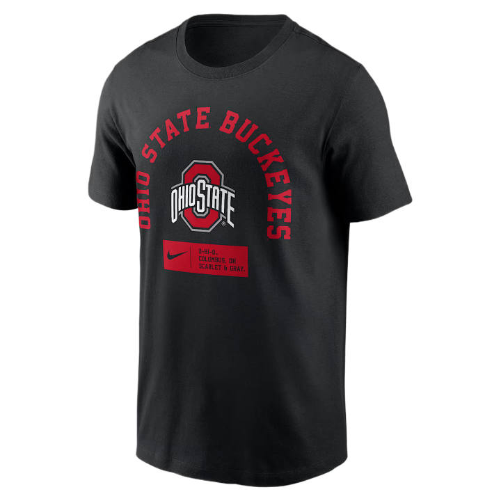 Nike Nike College T Shirts Men's Black Crew Neck Moderate