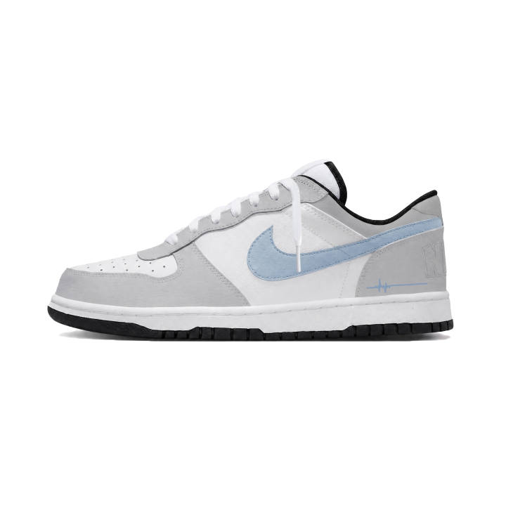 Nike Nike Big Low Lux Skateboard Shoes Men's Low Top White Gray Blue Black Multicolor