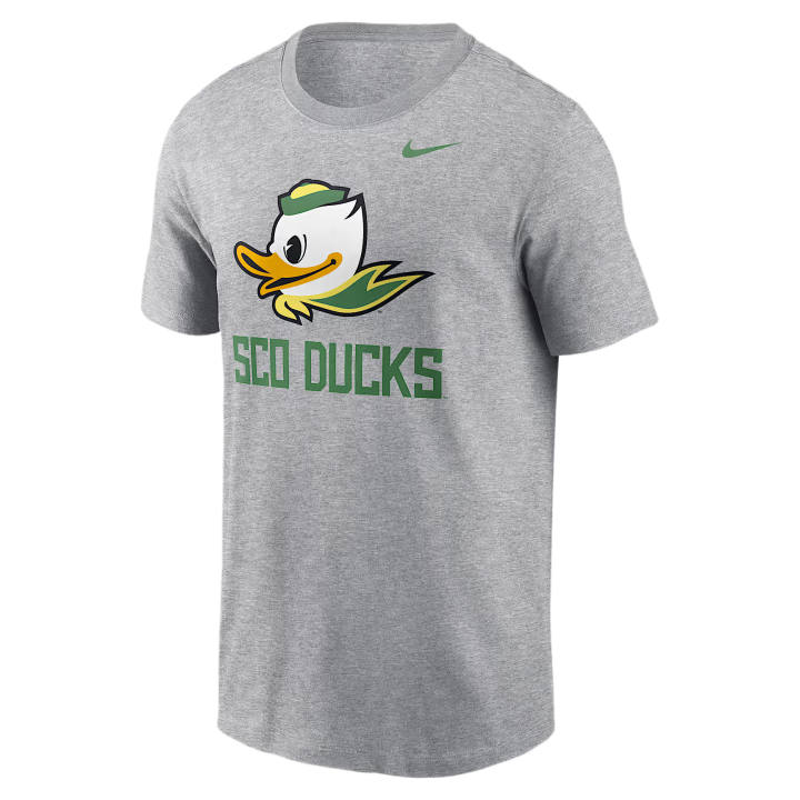 Nike Nike College T Shirts Men's Gray Heather Crew Neck