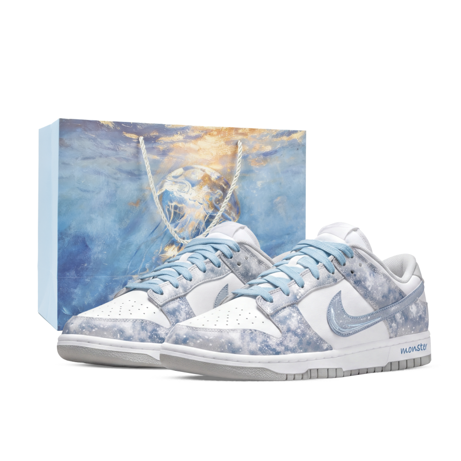 Nike Jordan Air Jordan 1 Vintage Basketball Shoes Unisex Low Top White/Blue/Gray