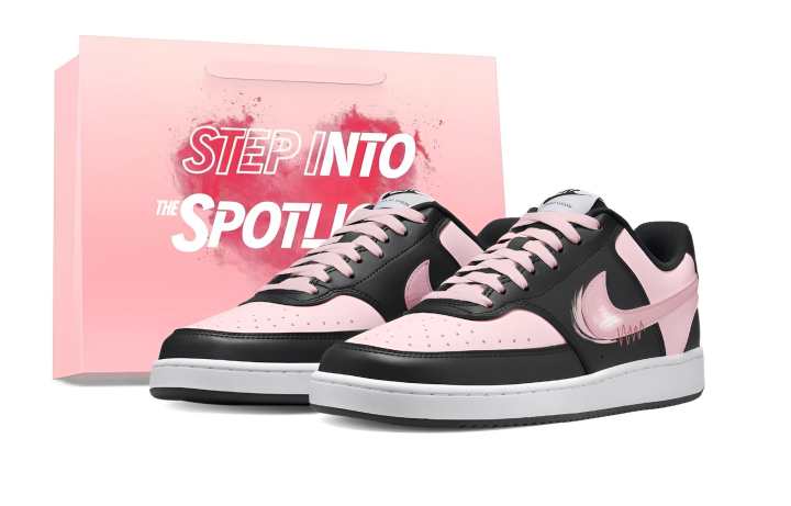 Nike Nike Court Vision Low Skateboard Shoes Women's Low Top Pink