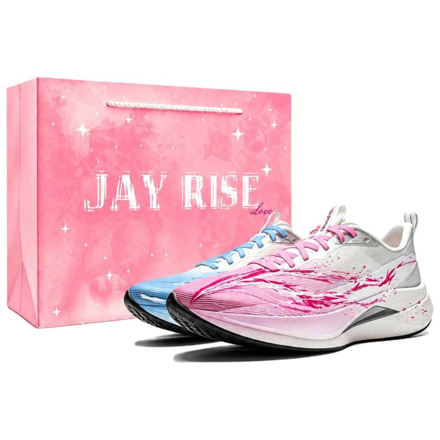 Li-Ning Li Ning Running Shoes Women's Low Top Pink Blue Mismatched Color Block Gradient
