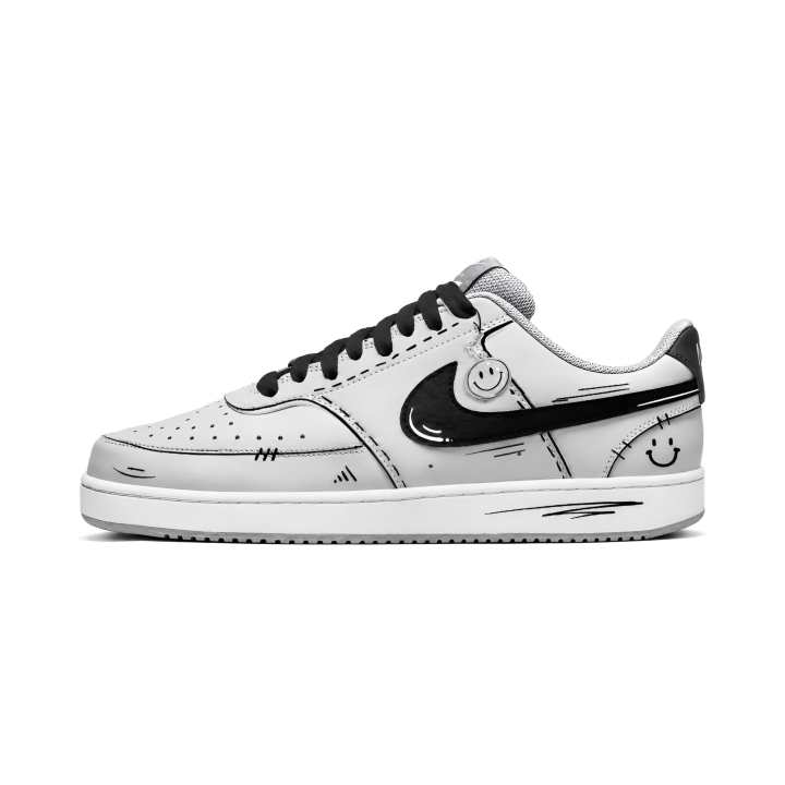 Nike Nike Court Vision Skateboard Shoes Men's Low Top Gray
