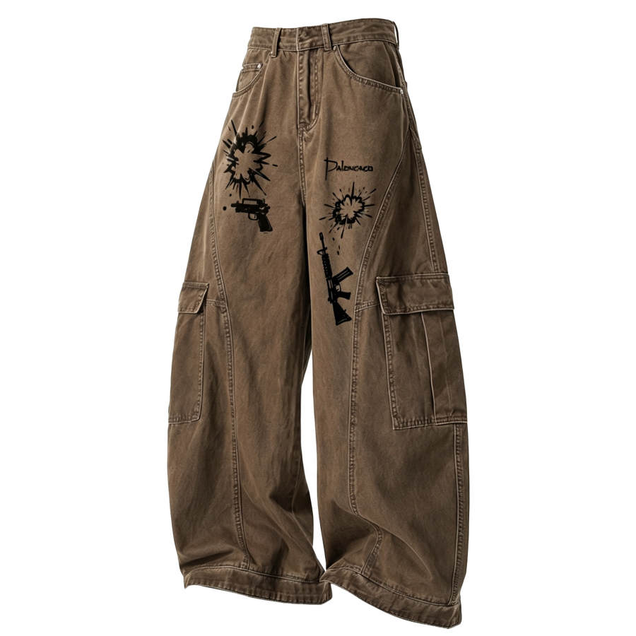 PAL ONGACO Casual Pants Unisex Moderate Cargo Pants
