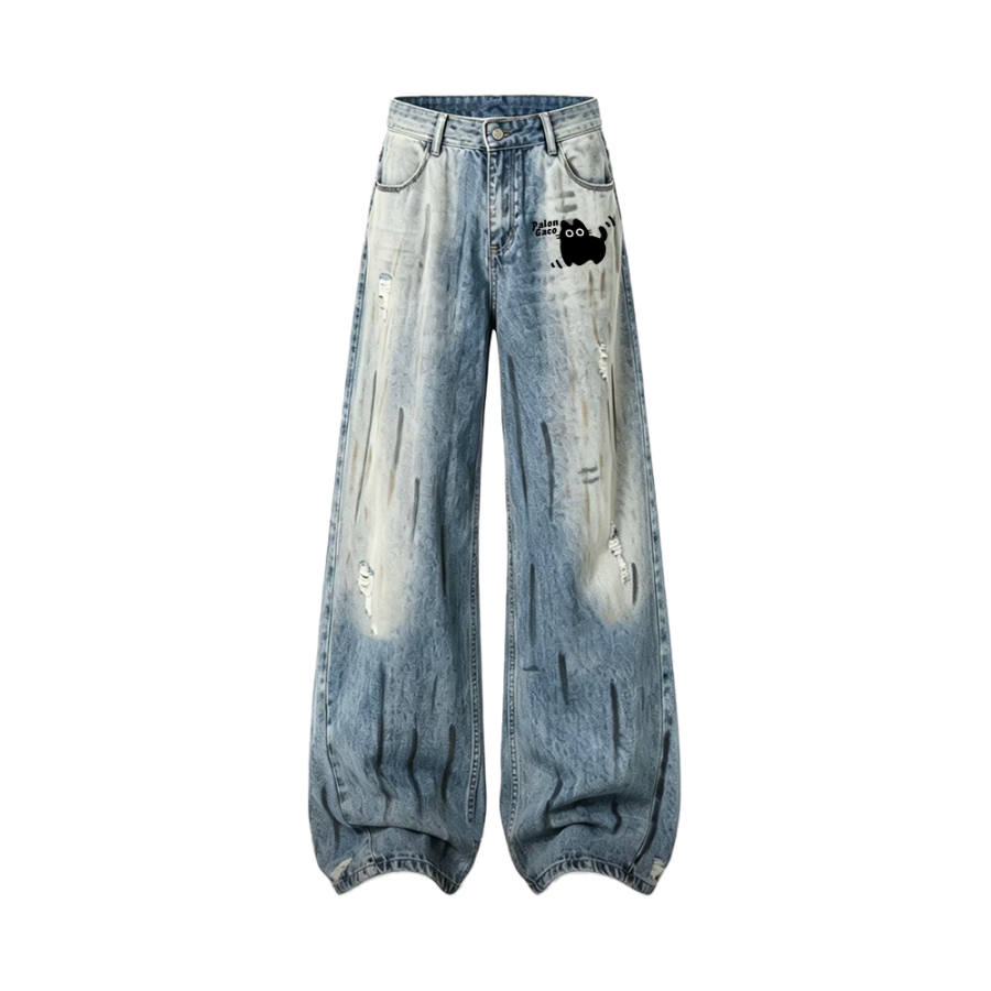 PAL ONGACO Jeans Unisex Blue Moderate Straight Fit Pants