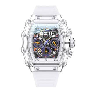 Dickies Galaxy Collection Wrist Watches Quartz Movement Silicone Strap White Dial Unisex