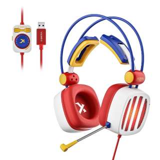 XIBERIA S21 Collection Gaming Headset 7.1 Surround Sound, Computers USB/TYPE C Interface, Cool Lighting, Mech Style