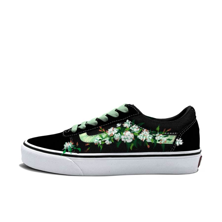 Vans Ward Skateboard Shoes Men's Low Top Green/White/Black/Orange