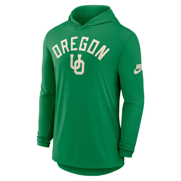 Nike Nike Dri Fit College Sweatshirts Men's Green Hooded Detachable Moderate