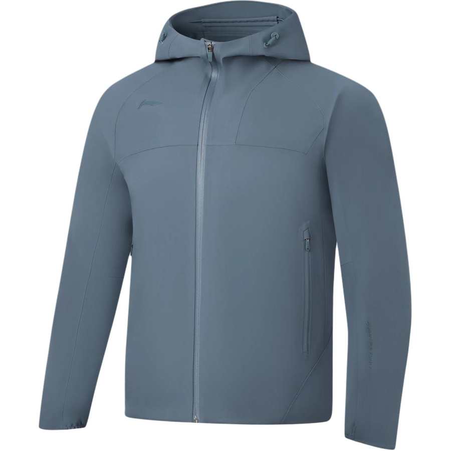 Li-Ning Li Ning Qingmu Windbreaker Jackets Men's Ink Dyed Blue Hooded Non Detachable Moderate Straight Fit